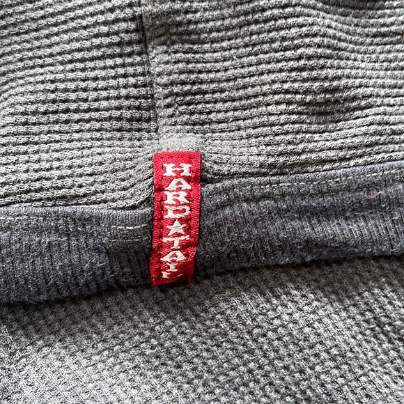 { Hard Tail } - Open Front Drape Thermal Cardigan - Picture 4 of 5